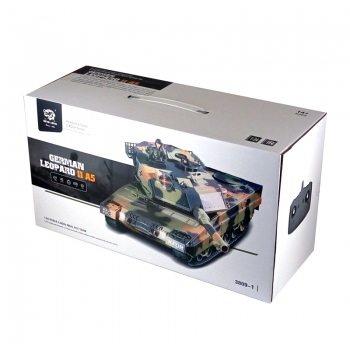 Ferngesteuerter Panzer ASG/IR/Sound 1:24 Deutscher Leopard II A5 RTR 2,4 GHz – Heng Long 3809